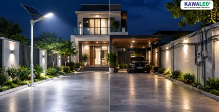 Bố trí đèn chiếu sáng ngoài trời theo từng khu vực sân nhà
