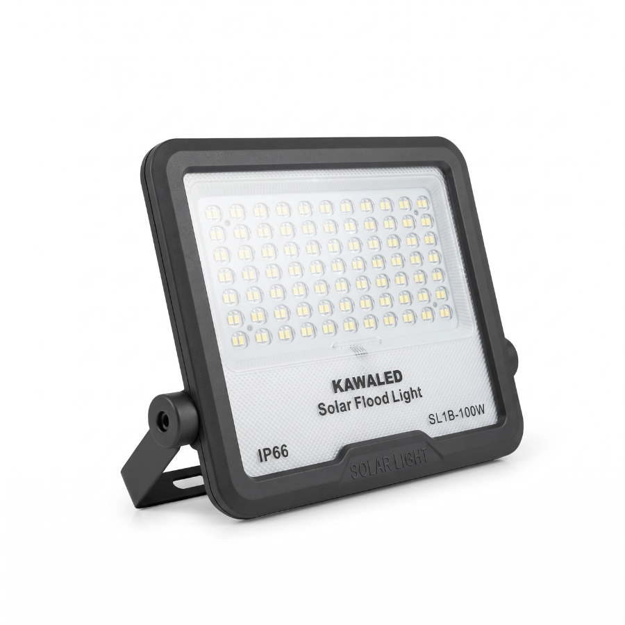 Đèn pha năng lượng mặt trời KAWALED SL1-100W góc nghiêng